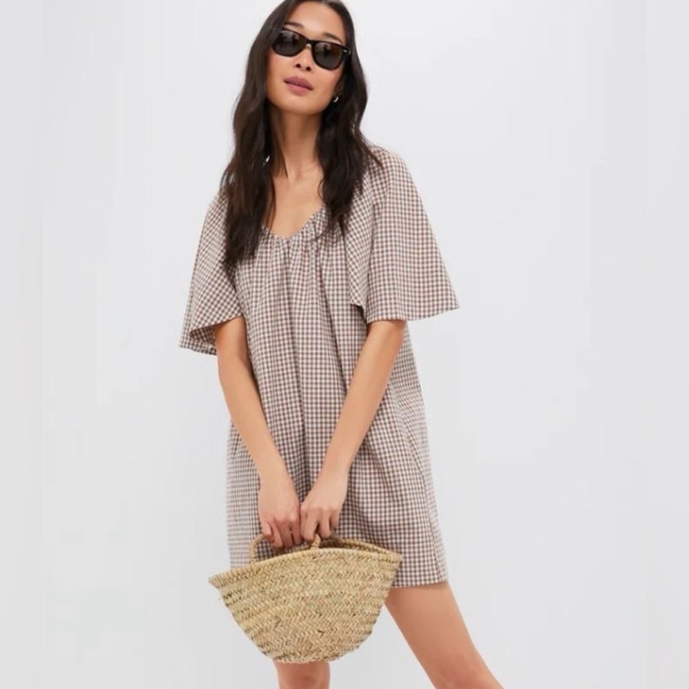 Tuckernuck Brown Checkered Dress